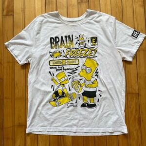 Neff The Simpsons Bart Simpson Brain Freeze Kwik-E-Mart White Graphic T-Shirt L